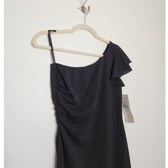 NWT Vintage Arianna Rachel Kaye Black One Shoulder Dress Witchy Goth Emo 4 - Picture 4 of 5